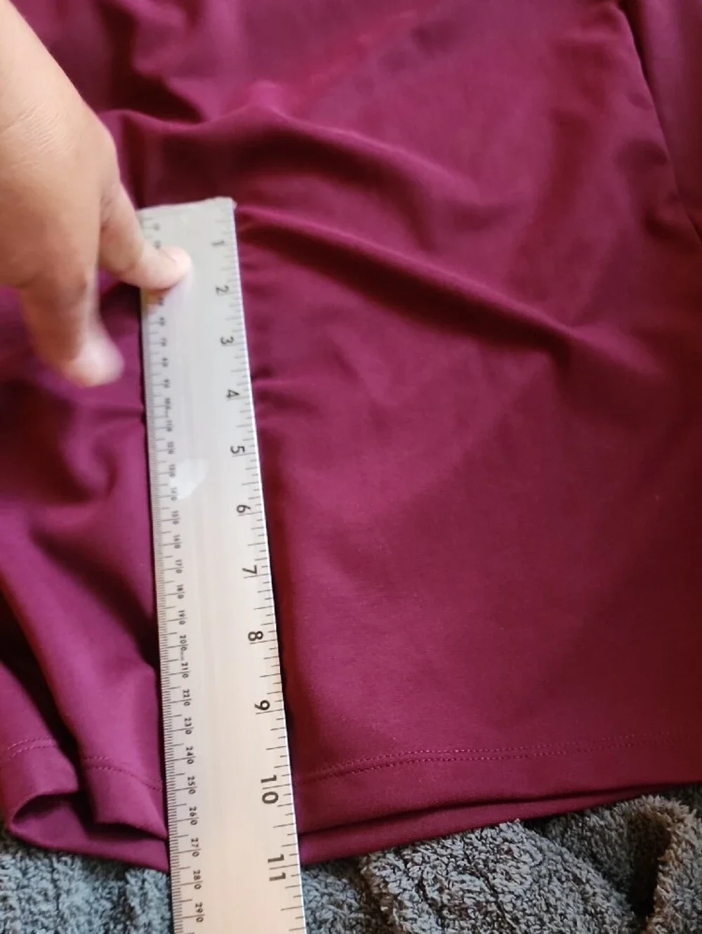 NWT HALARA Burgundy V-Neck Wide Leg Stretch Jumpsuit With Pockets